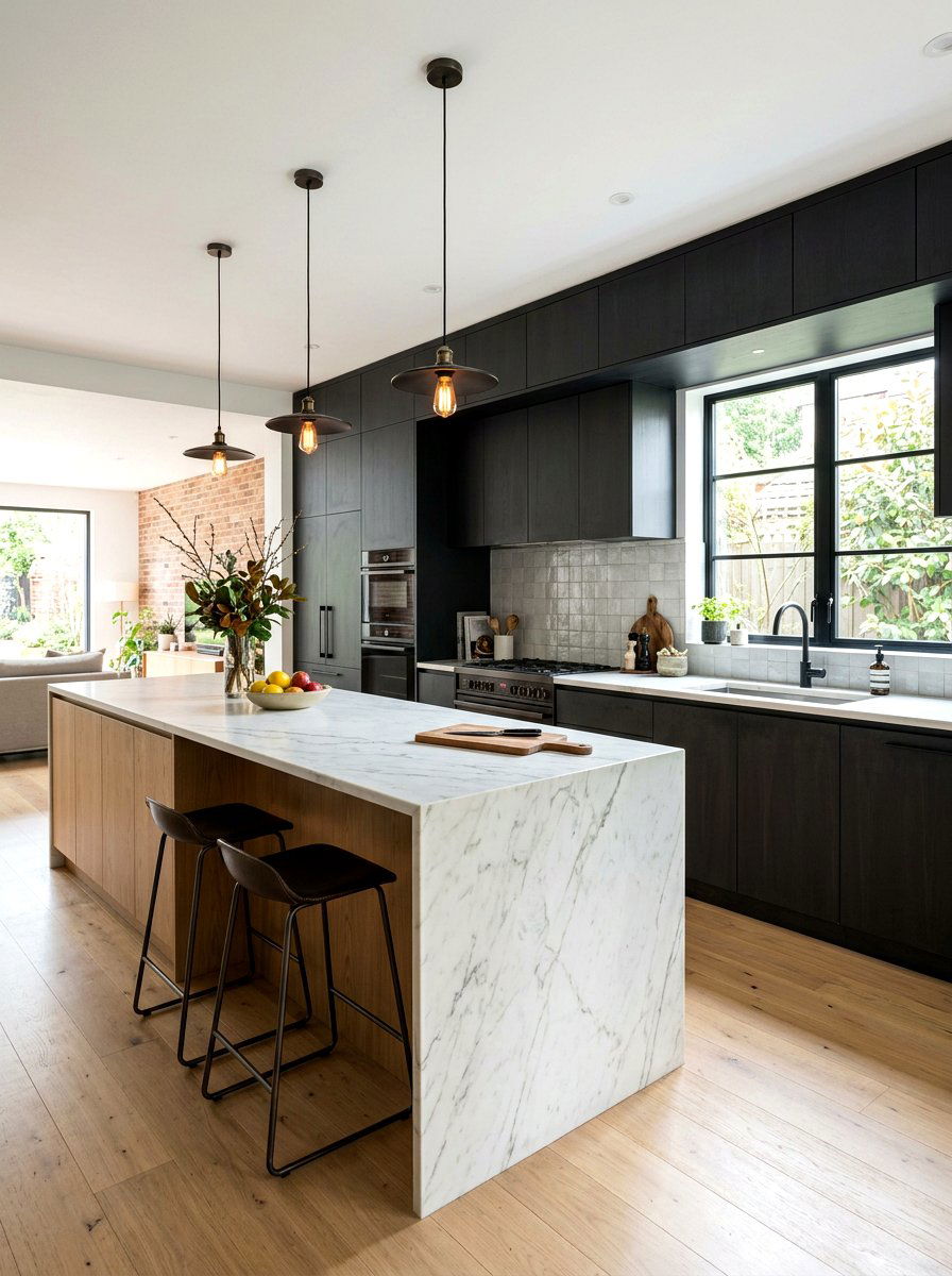 Dark Charcoal Kitchen Cabinets - 30 organic modern kitchen ideas