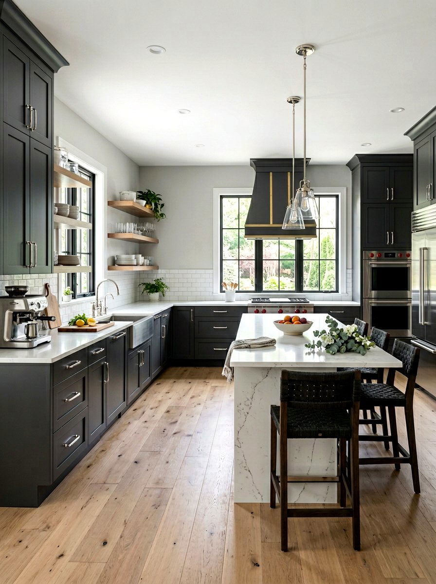 Dark Charcoal Kitchen Cabinets - 30 kitchen cabinet ideas