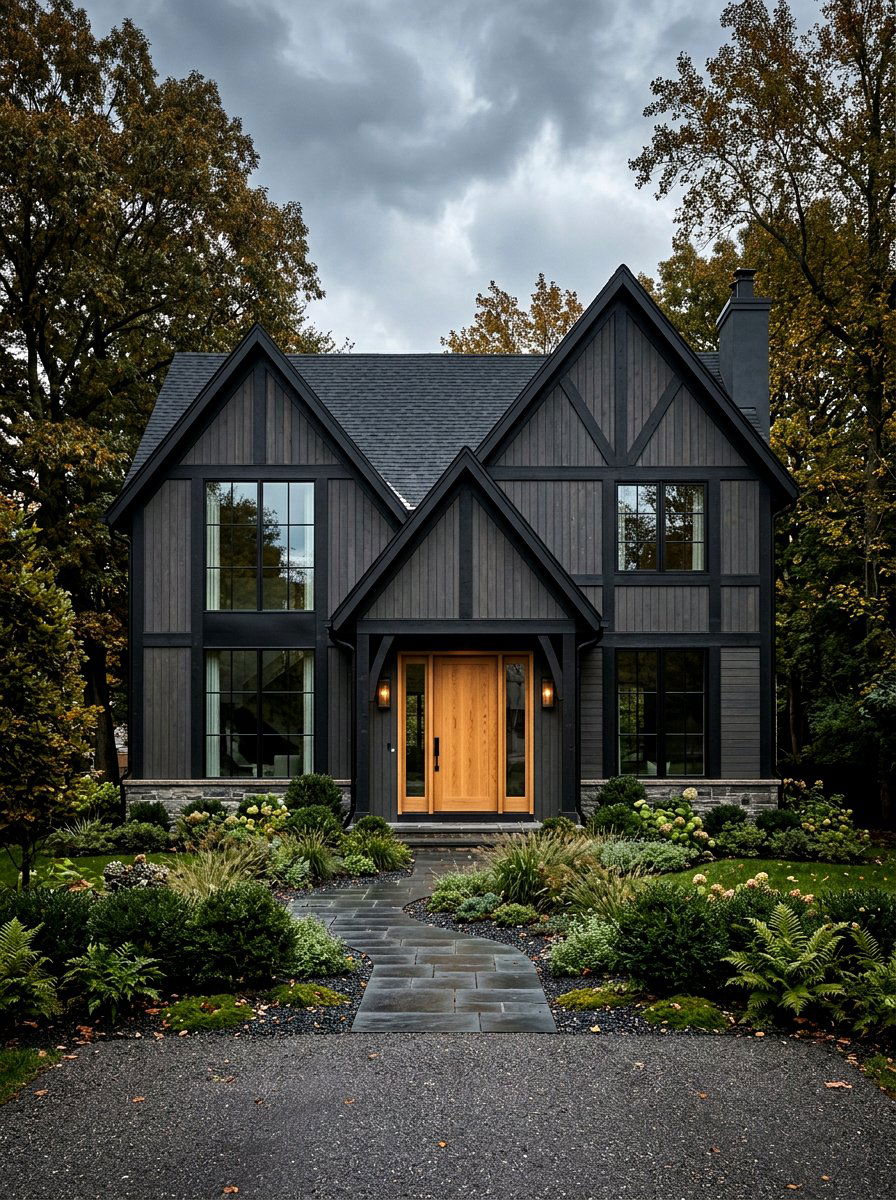 Dark Charcoal Siding - 30 Tudor house exterior ideas