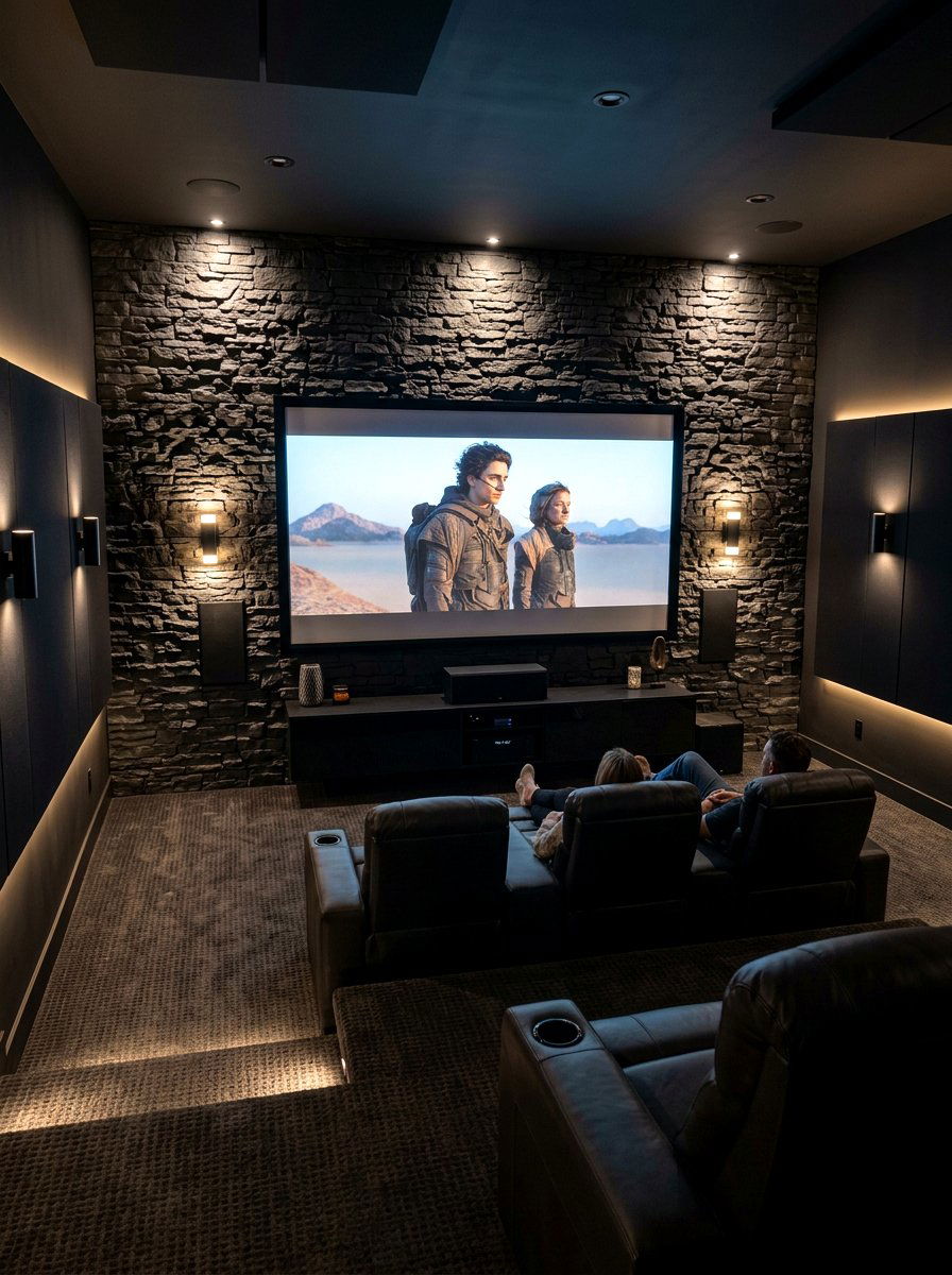 Dark Charcoal Stone Wall - 30 stone accent wall ideas