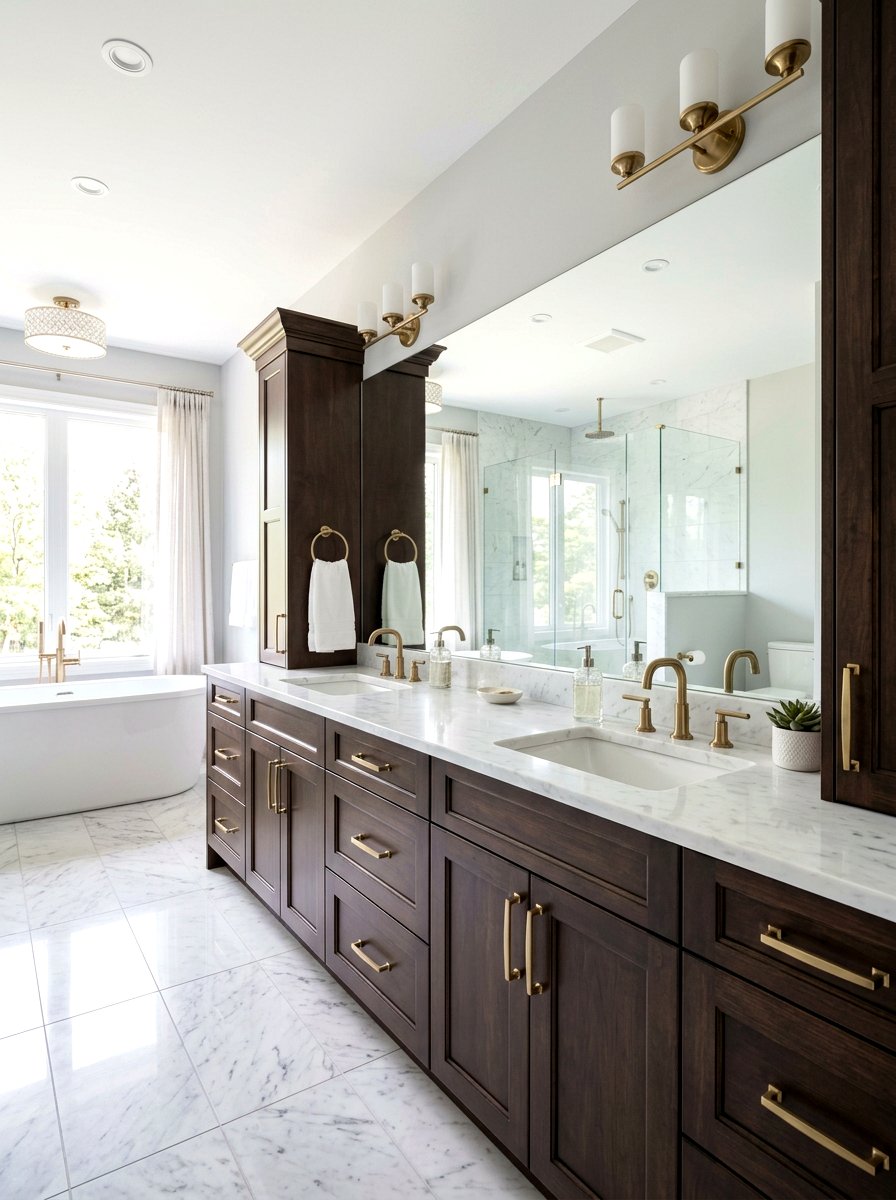 Dark Cocoa Brown Bathroom Cabinets - 30 cocoa brown bathroom ideas
