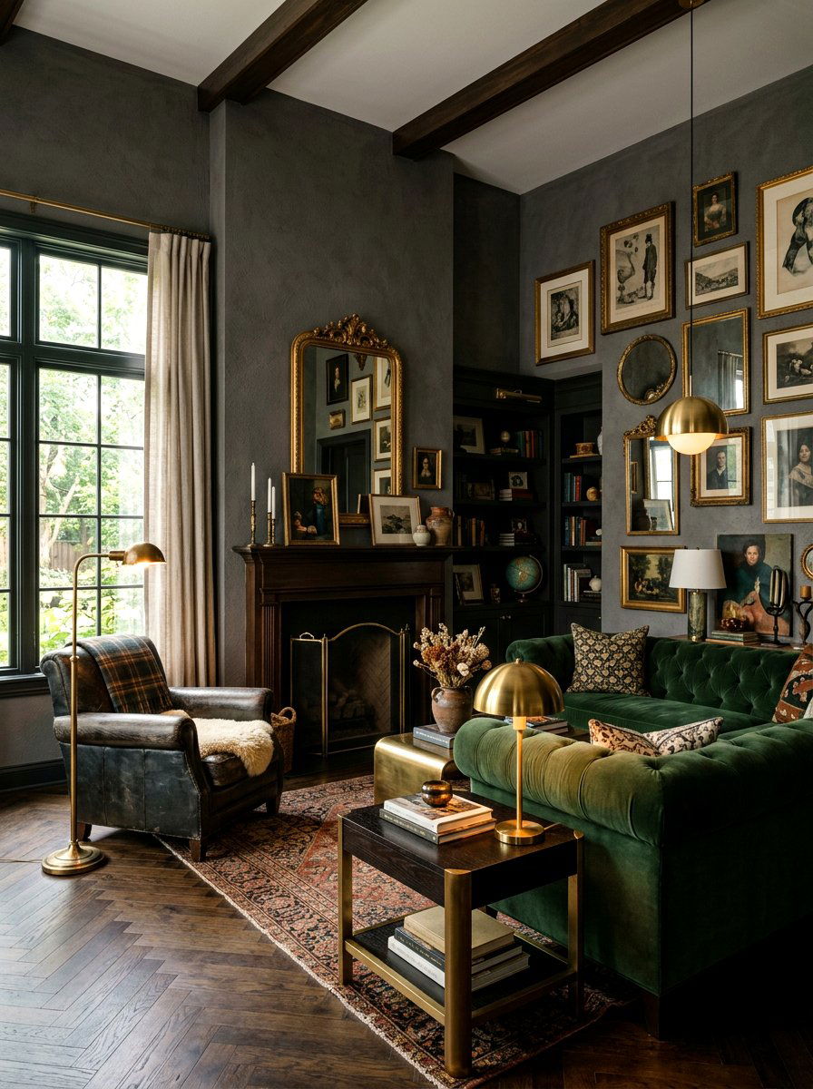 Dark Eclectic Living Room - 30 eclectic living room ideas