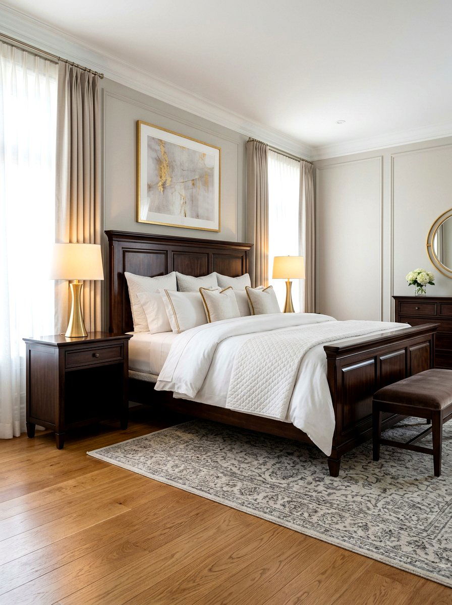 Dark Espresso Wood Bed - 30 wood bed frame ideas