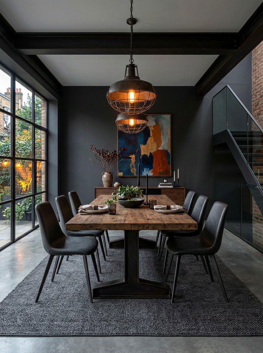 Dark Gray Dining Room - 30 saturated dining room ideas
