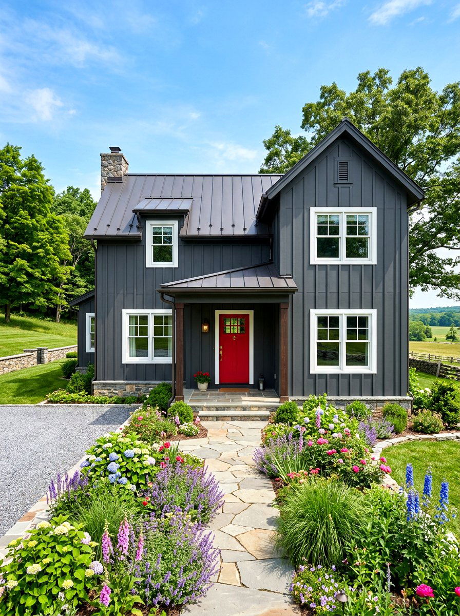 Dark Gray Farmhouse Exterior - 30 farmhouse exterior ideas