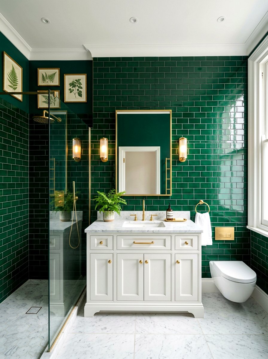 Dark Green Bathroom - 30 luxury bathroom ideas