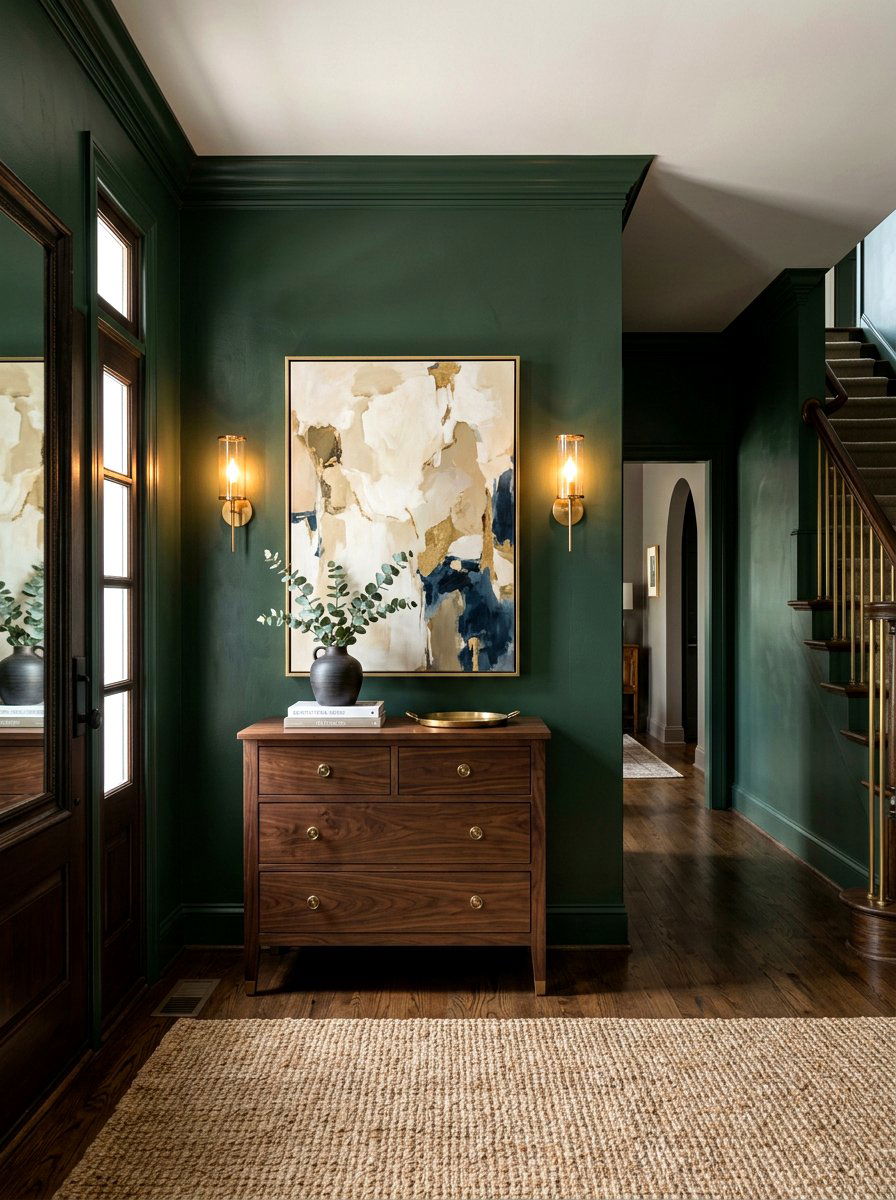 Dark Green Entryway - 30 viral entryway ideas