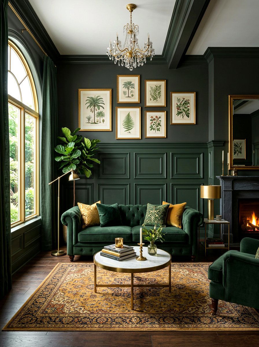 Dark Green Wainscoting - 30 wainscoting ideas
