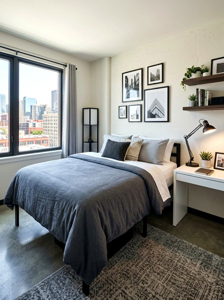 Dark Grey Dorm Bedding - 30 dorm bed ideas