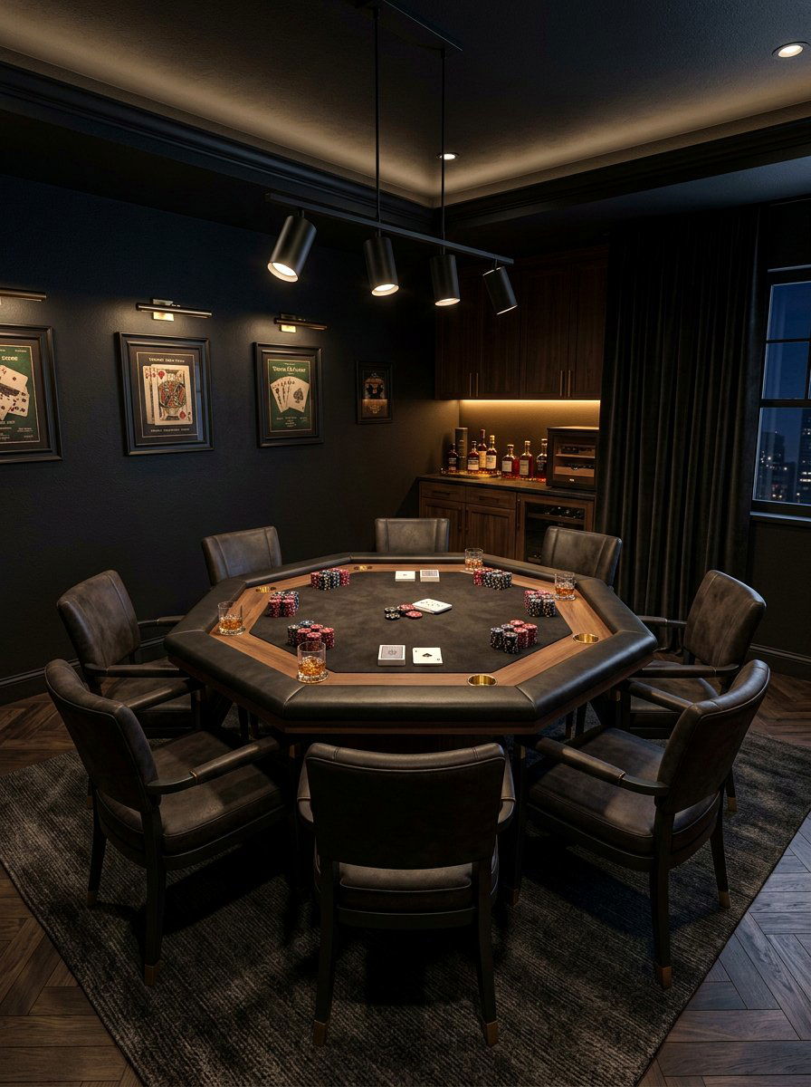 Dark Interior Suite - 30 poker room ideas