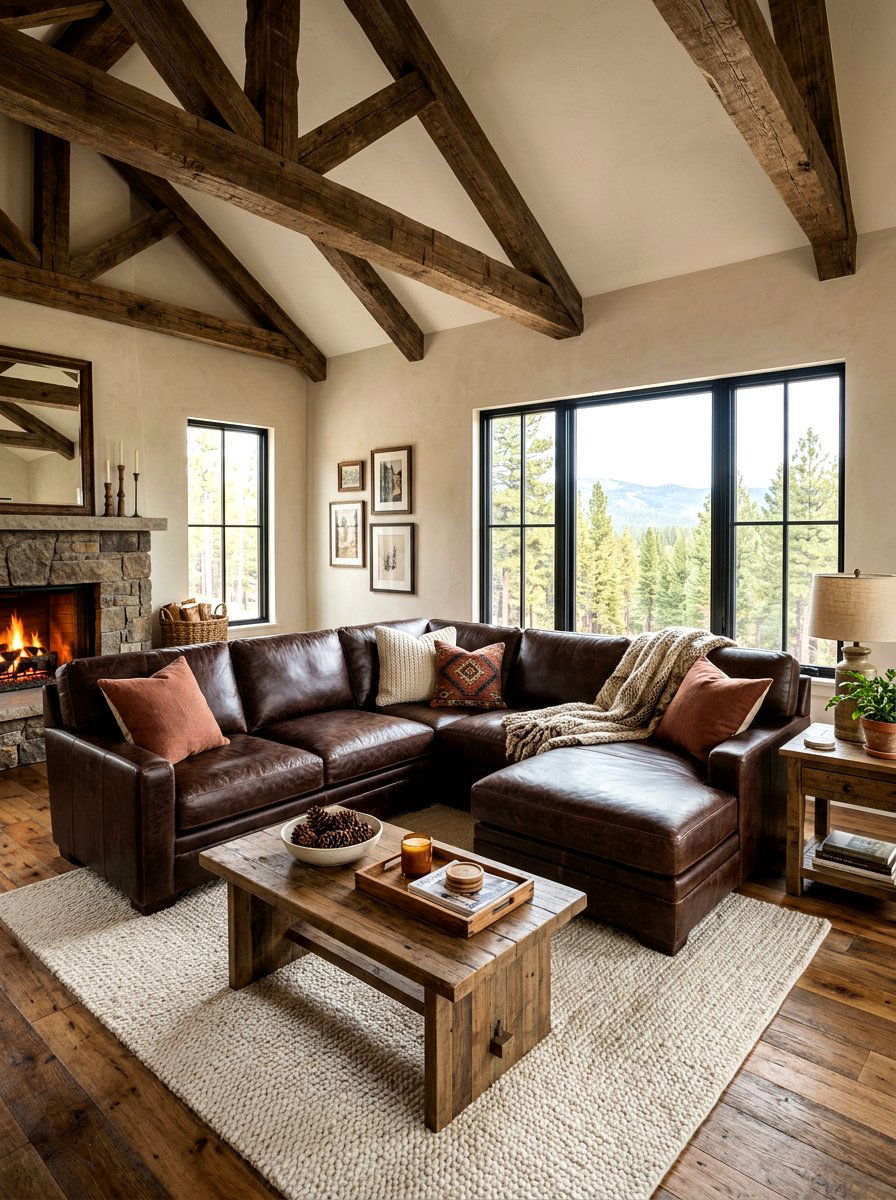 Dark Leather Sectional Layout - 30 sofa chaise layout ideas