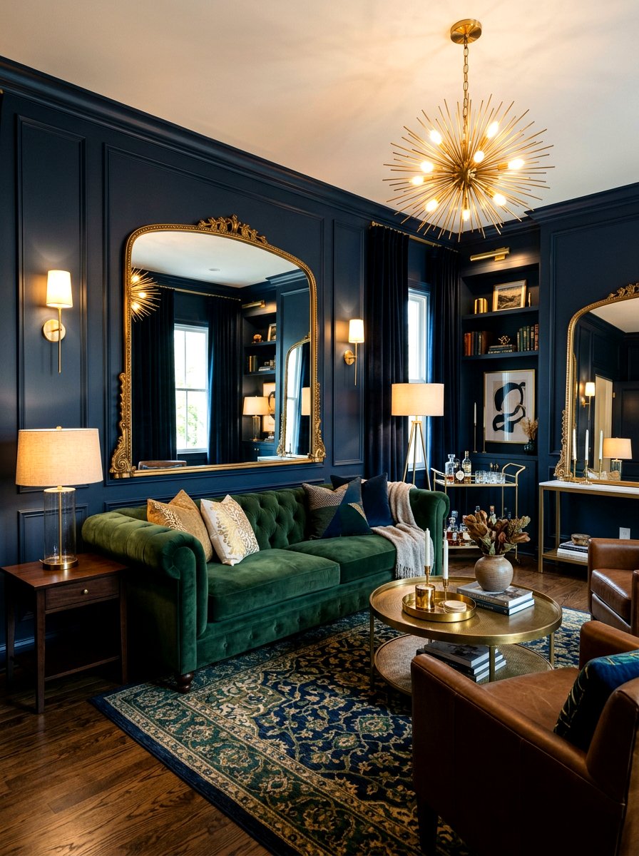 Dark Living Room - 30 viral living room decor ideas