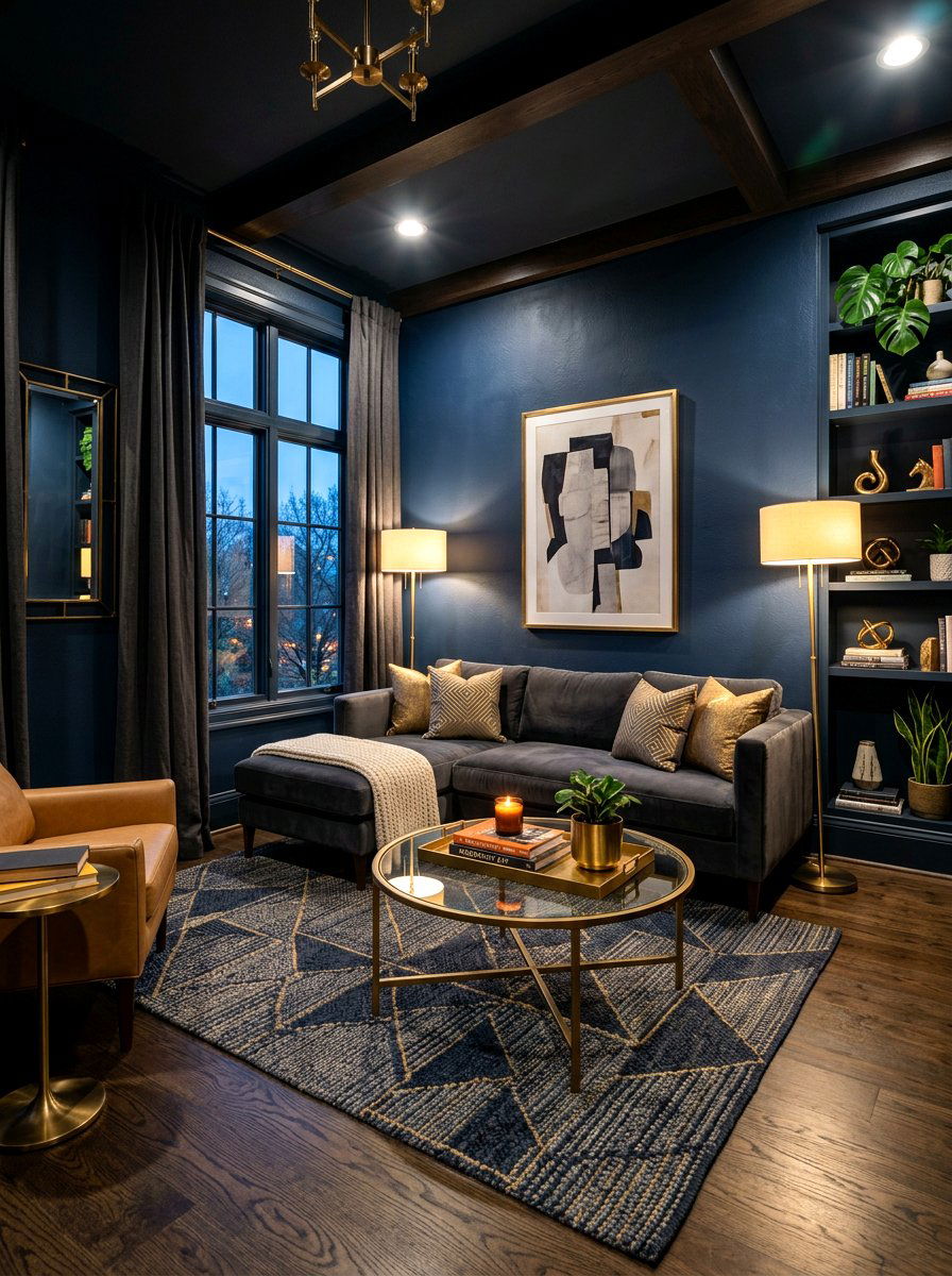Dark Living Room Aesthetic - 30 lamp lit living room ideas