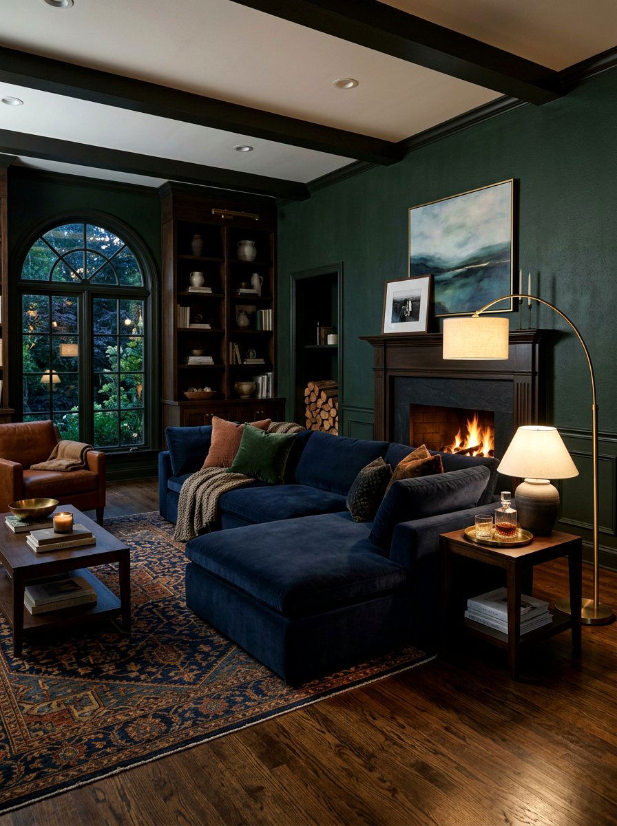 Dark Living Room - 30 cloud couch living room ideas