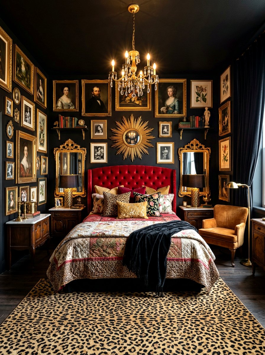 Dark Maximalist Bedroom - 30 moody bedroom ideas