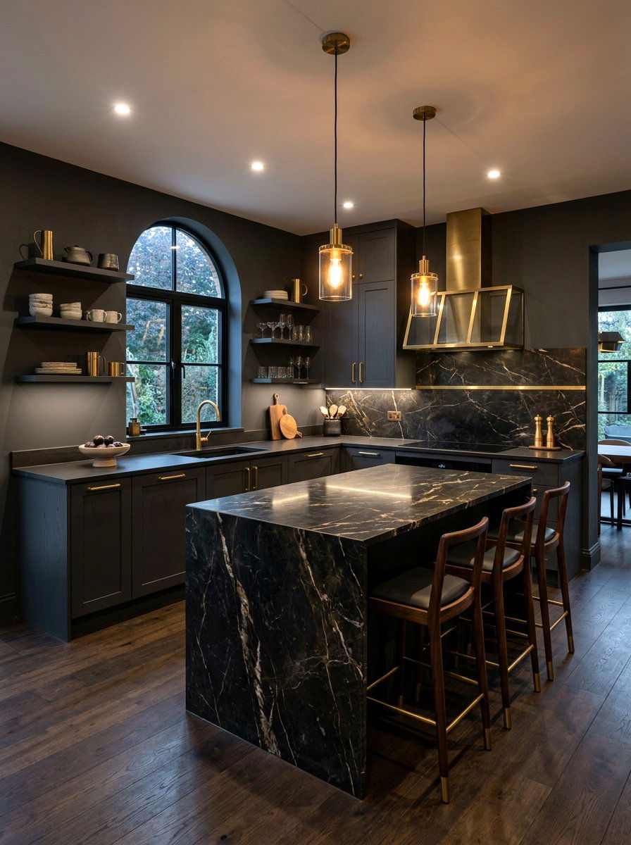Dark Moody Aesthetic - 30 eclectic kitchen ideas