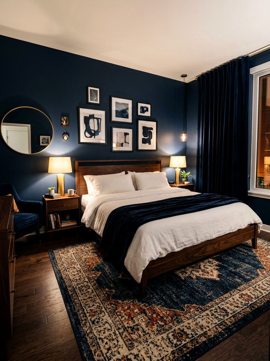 Dark Moody Apartment Bedroom - 30 apartment bedroom ideas
