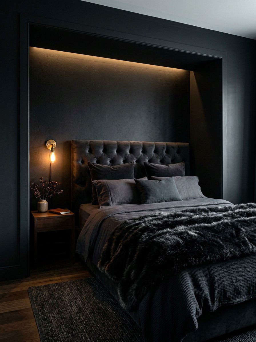 Dark Moody Bed Alcove - 30 bed nook alcove ideas