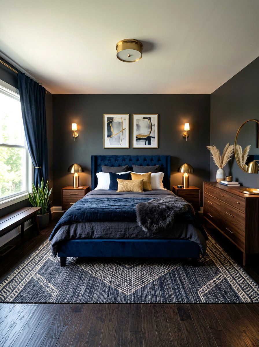 Dark Moody Bedroom - 30 bedroom makeover ideas