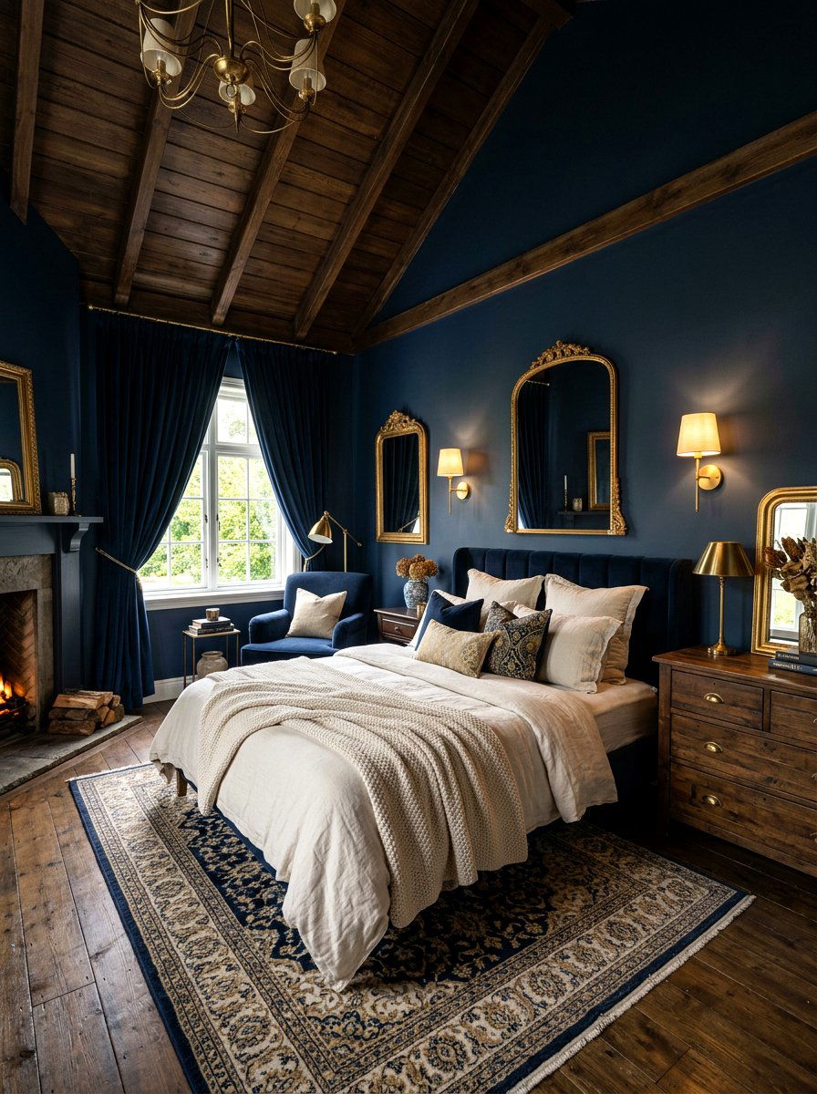 Dark Moody Cottage Bedroom - 30 cottage vintage bedroom ideas