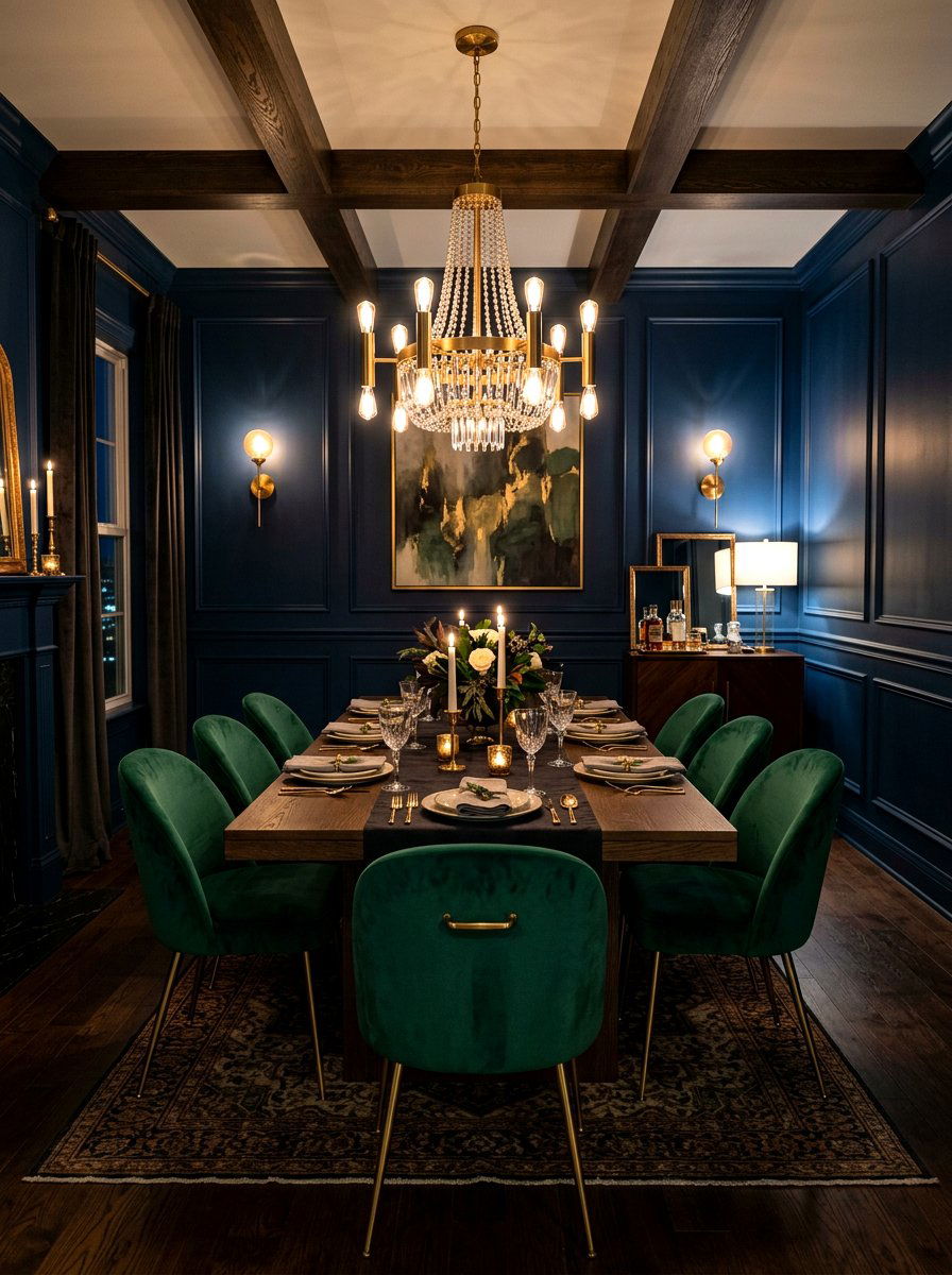 Dark Moody Dining Room - 30 dining room makeover ideas