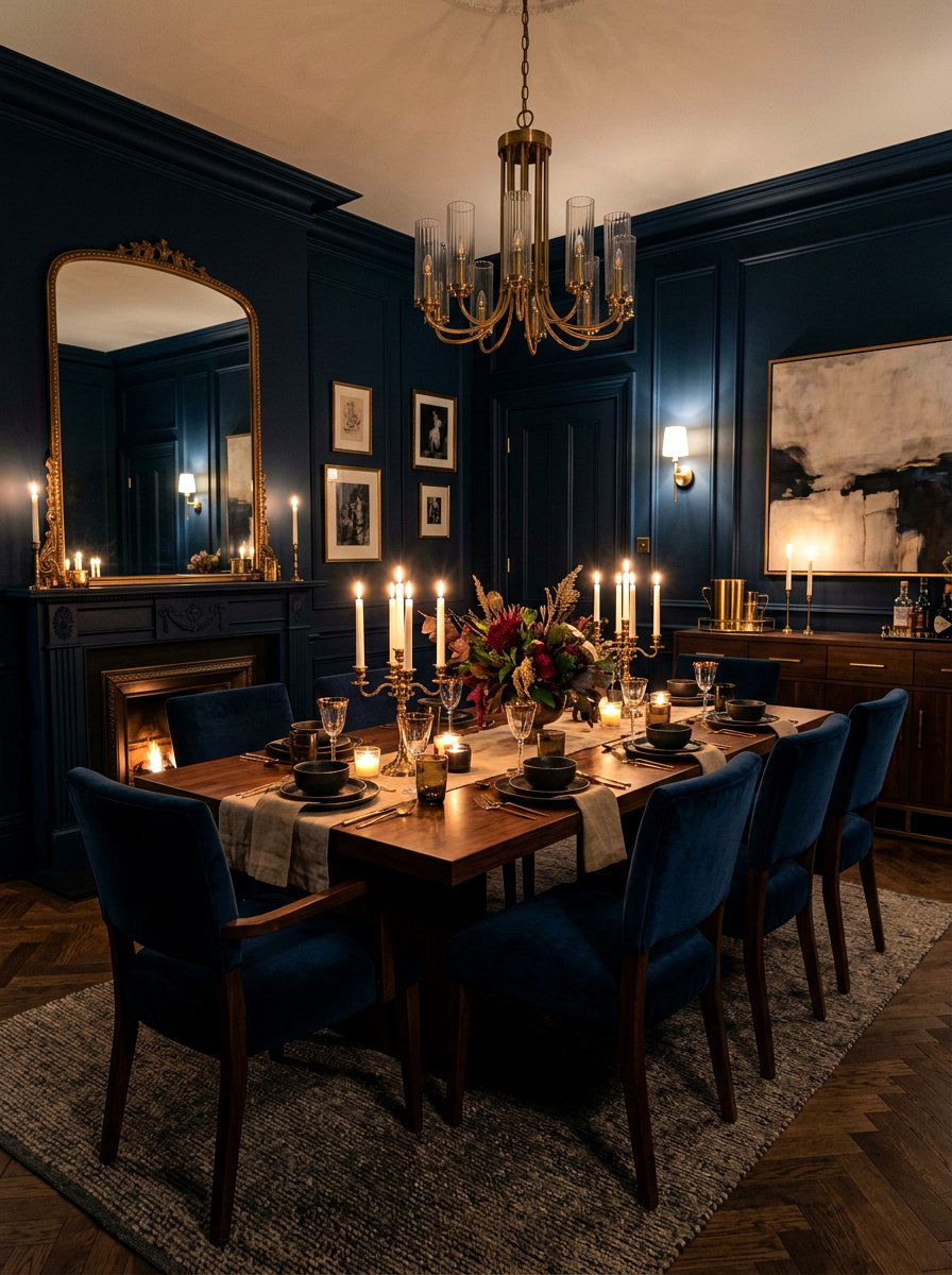 Dark Moody Dining Room - 30 dining room ideas
