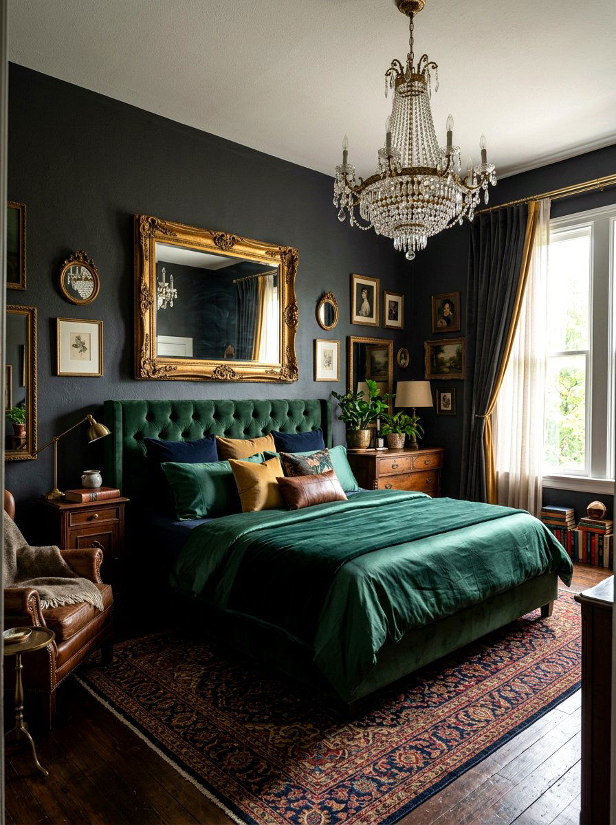 Dark Moody Eclectic Bedroom - 30 eclectic bedroom ideas