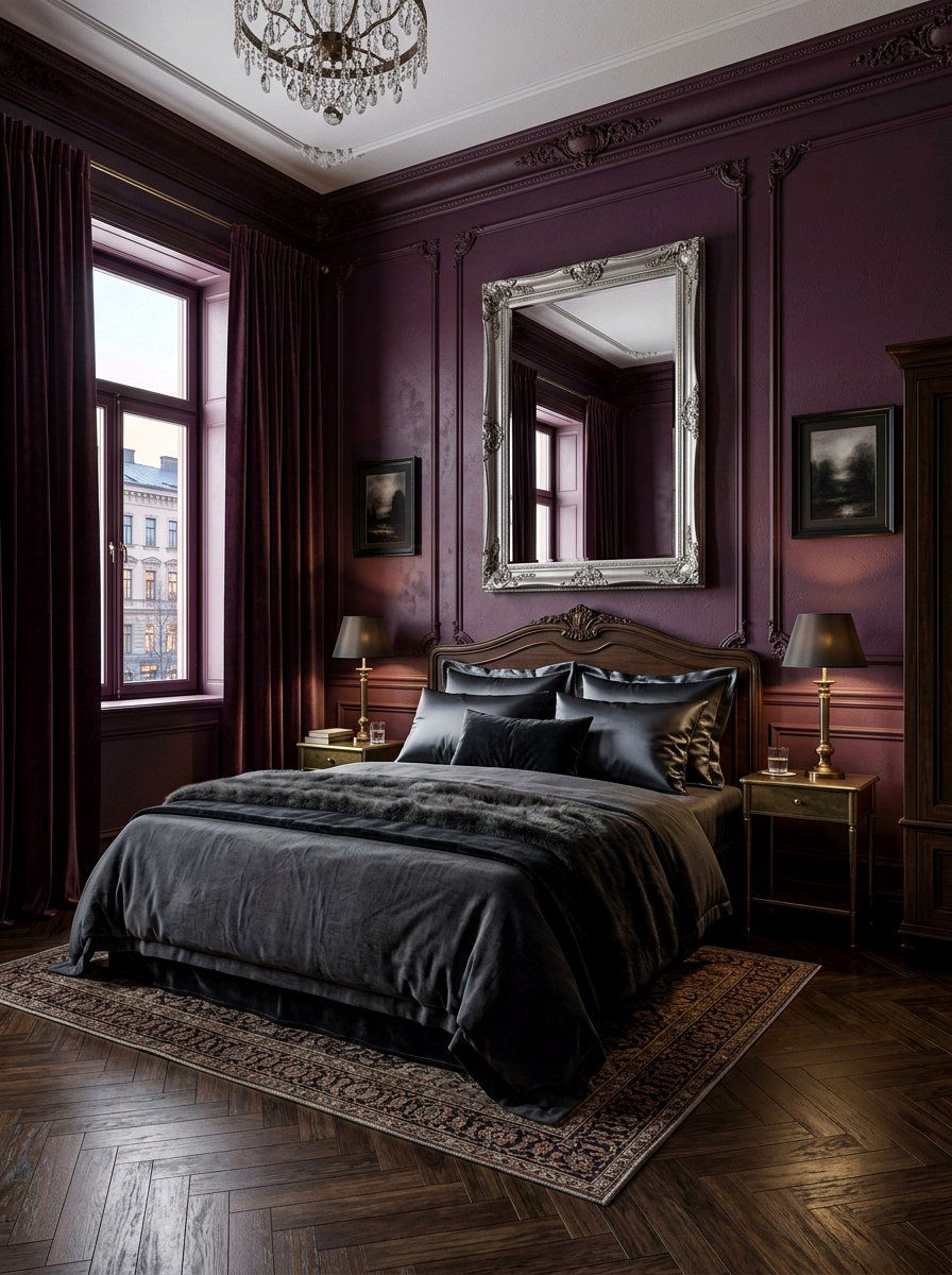 Dark Moody European Room - 30 European bed styling ideas