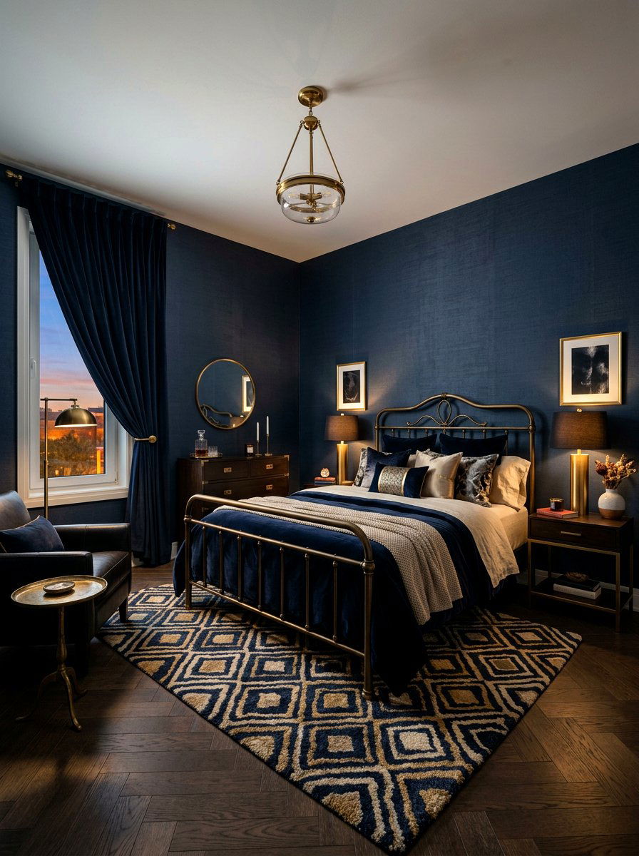 Dark Moody Guest Room - 30 spare bedroom ideas