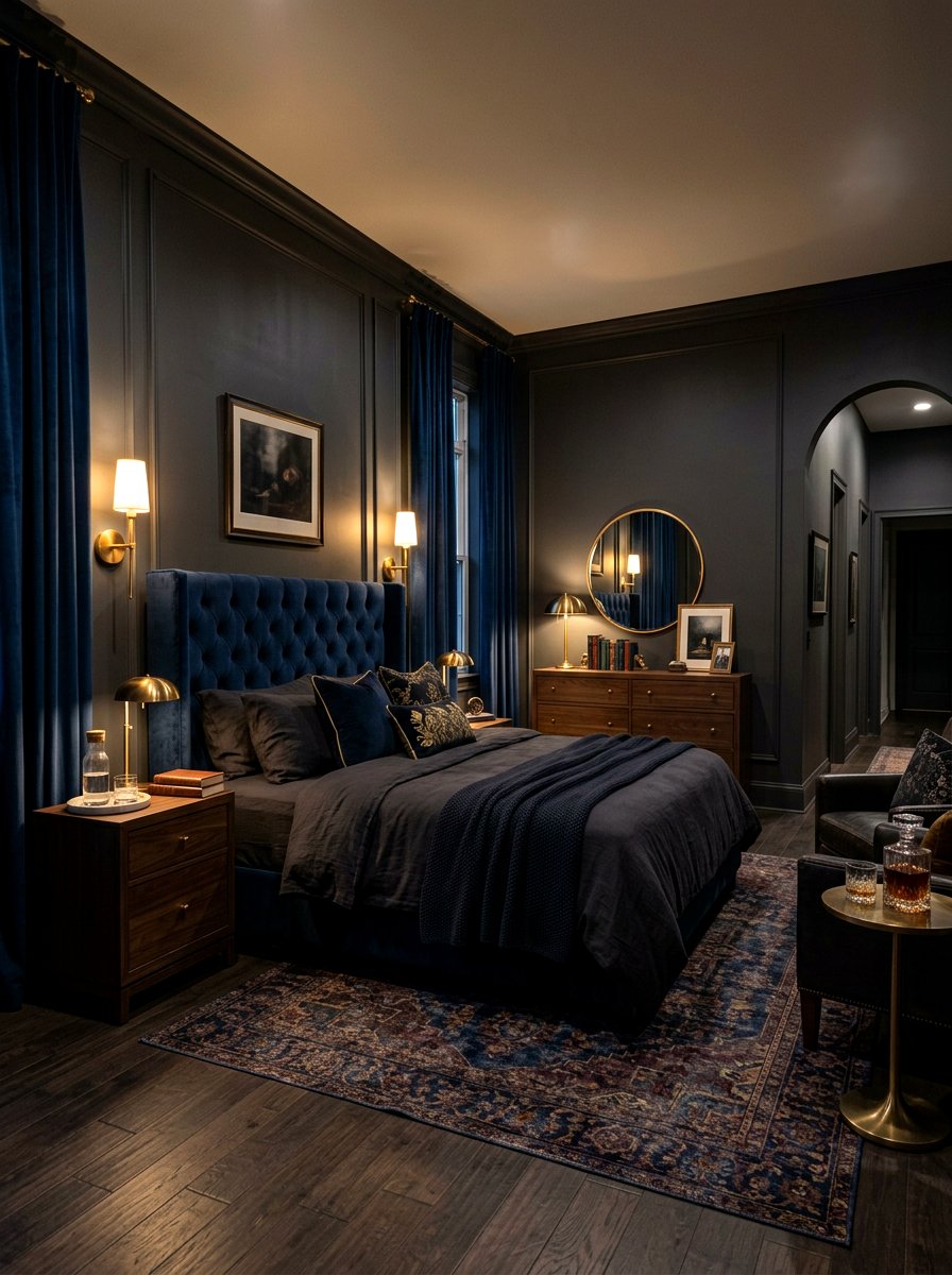 Dark Moody Guest Suite - 30 cozy guest suite ideas