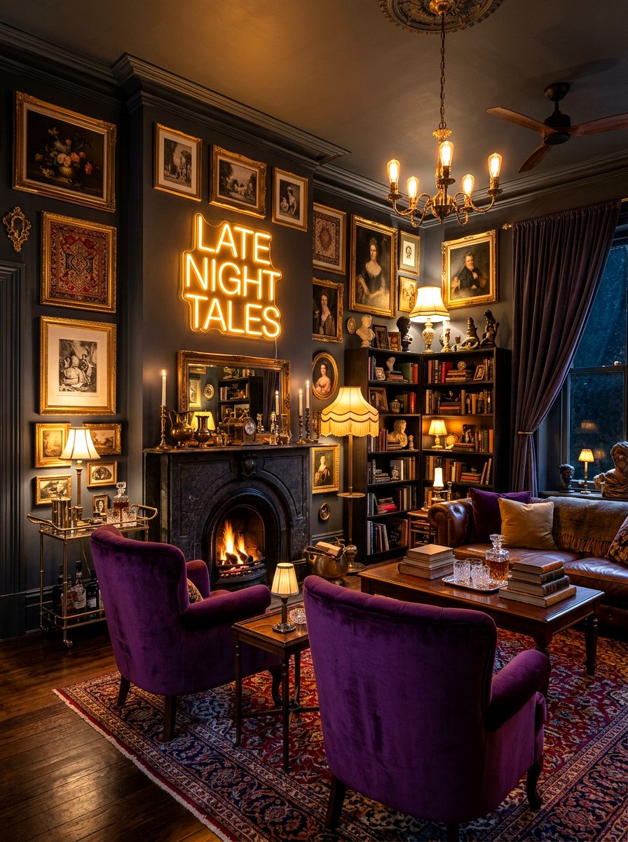 Dark Moody Maximalism - 30 maximalist decor ideas