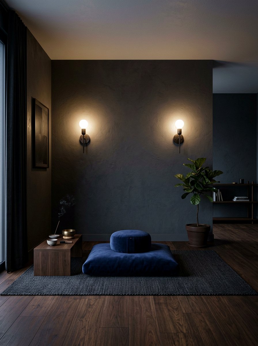 Dark Moody Sanctuary - 30 meditation room ideas