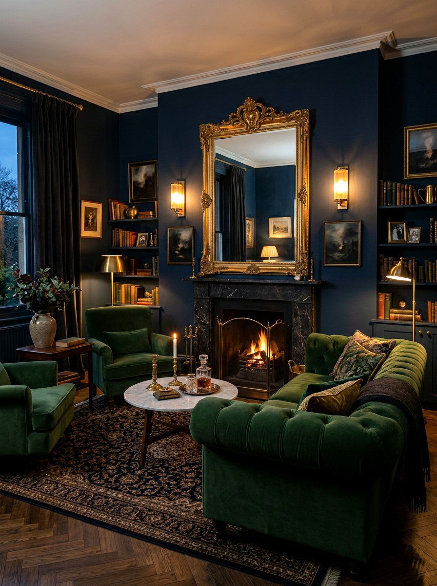 Dark Moody Sitting Room - 30 parlor room ideas