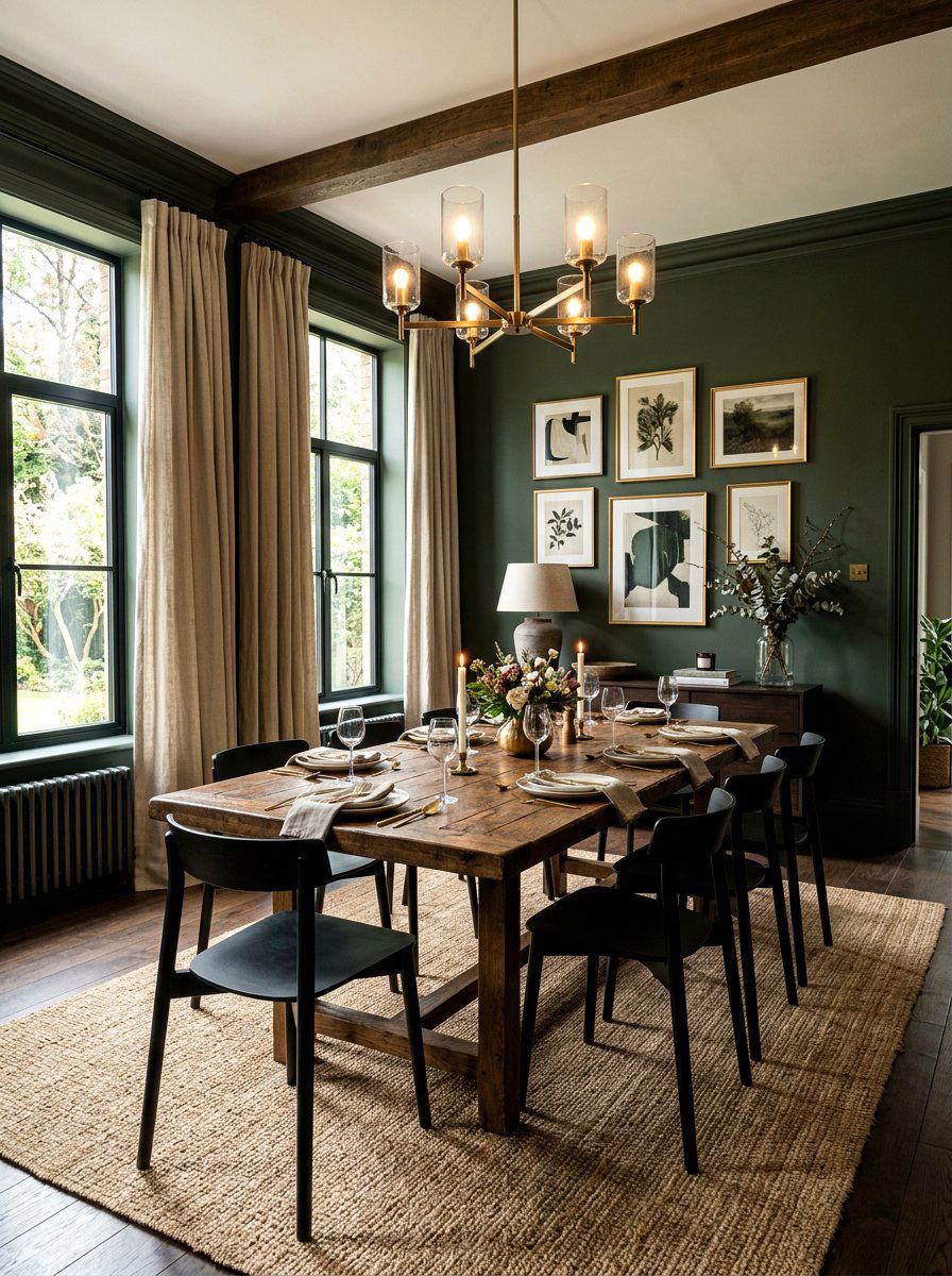 Dark Moss Green Dining Room - 30 moss green dining room ideas