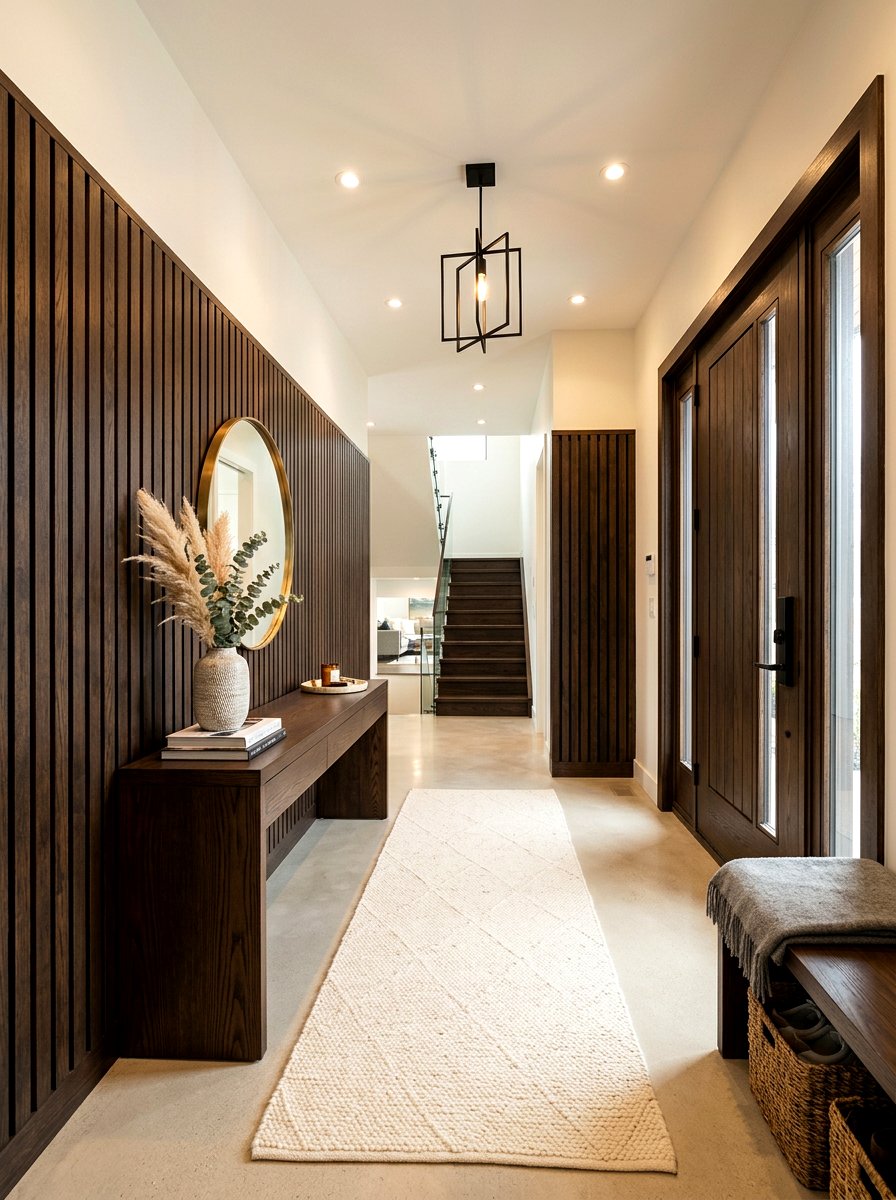 Dark Oak Entryway - 30 quiet luxury entryway ideas