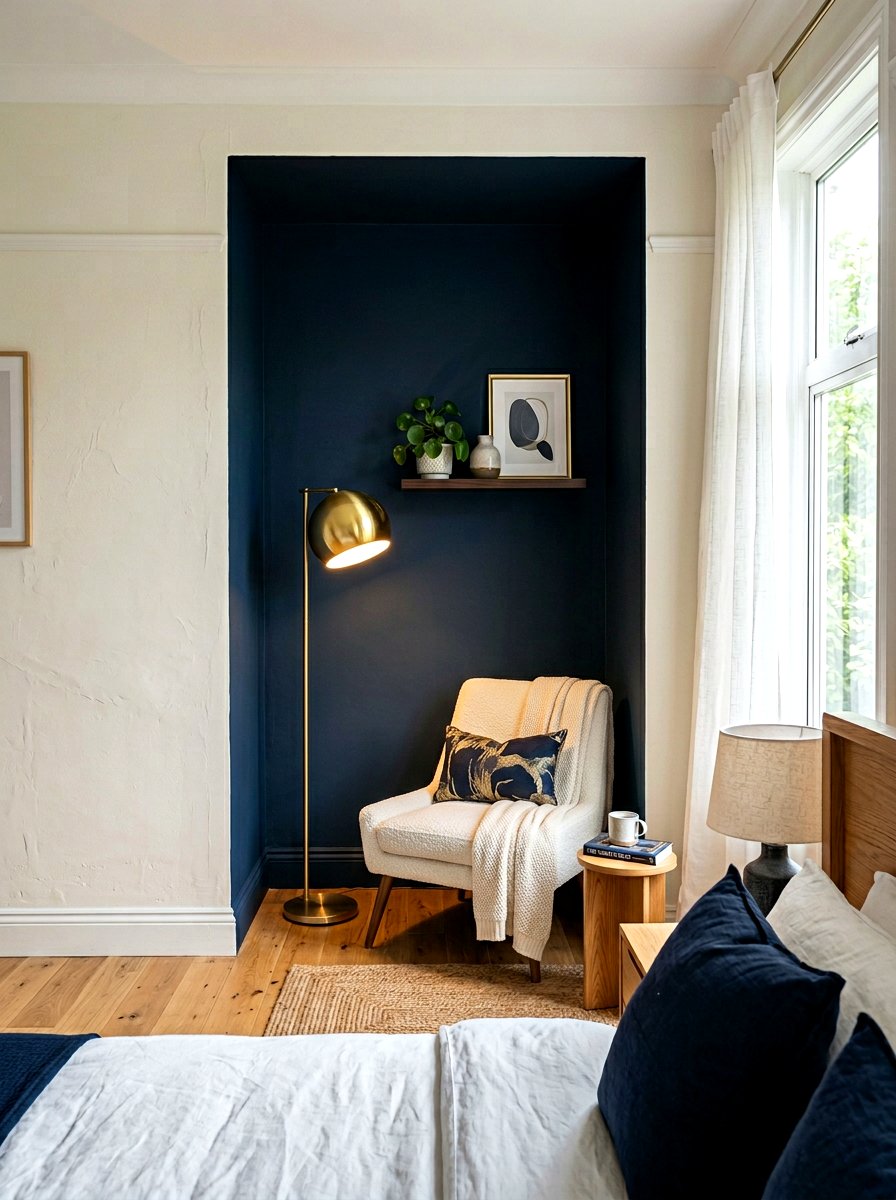 Dark Painted Alcove - 30 bedroom alcove ideas