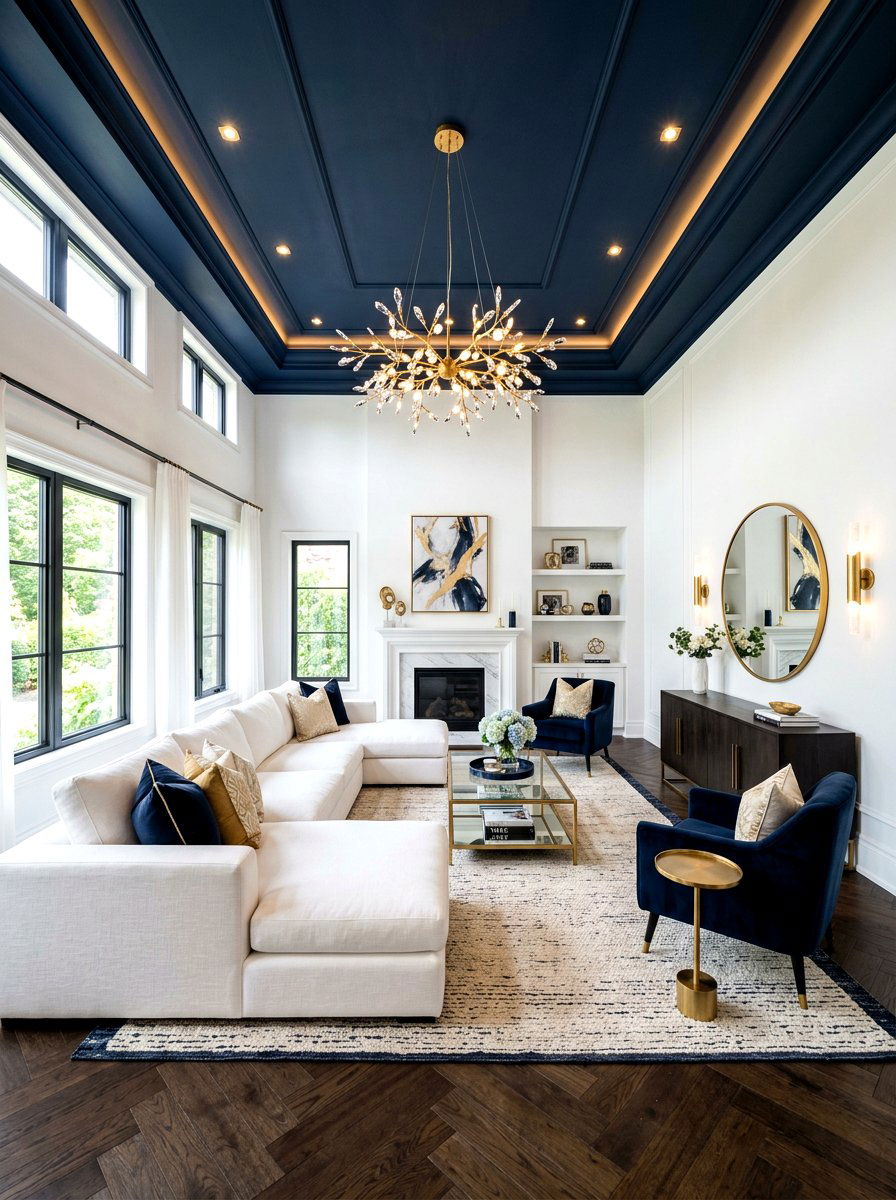 Dark Painted Ceiling - 30 high ceiling decorating ideas