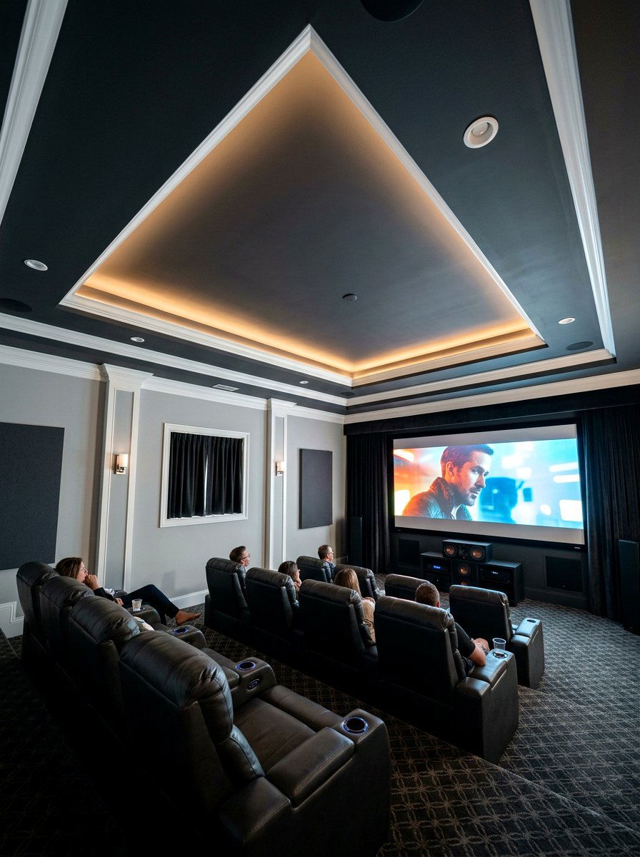 Dark Painted Tray Ceiling - 30 tray ceiling ideas