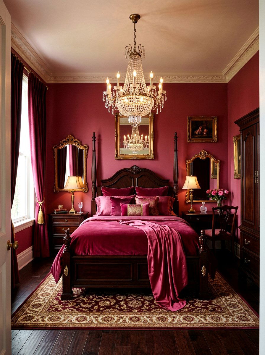 Dark Pink Luxury Bedroom - 30 pink bedroom ideas