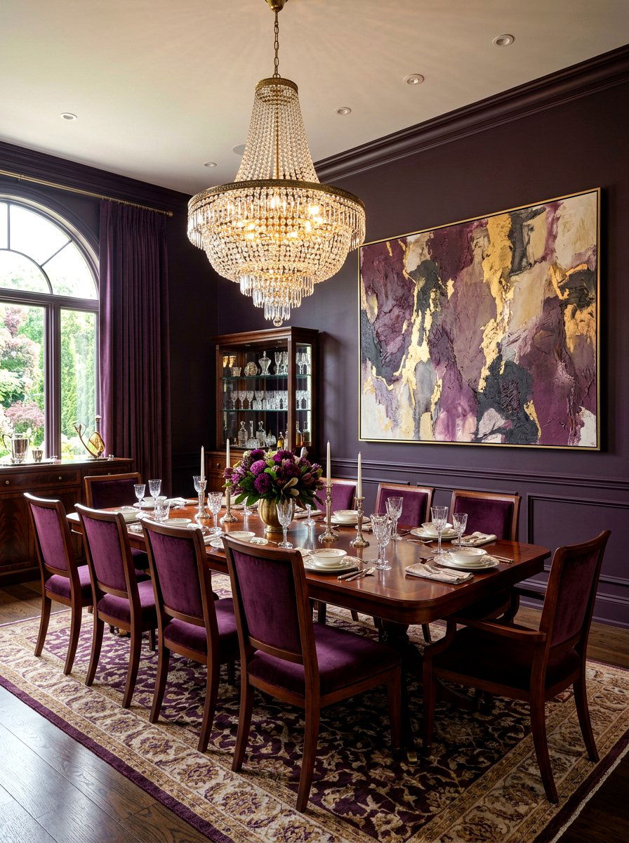 Dark Plum Dining Room - 30 plum dining room ideas