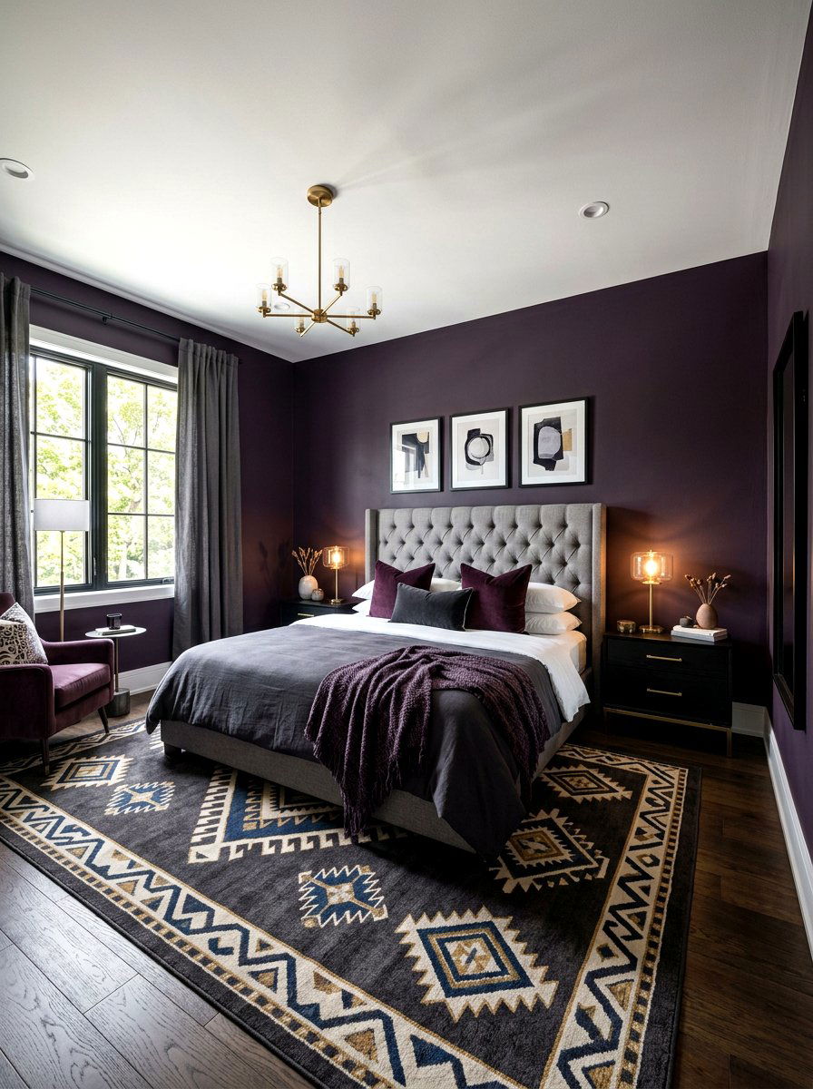 Dark Purple Master Bedroom - 30 aubergine bedroom ideas