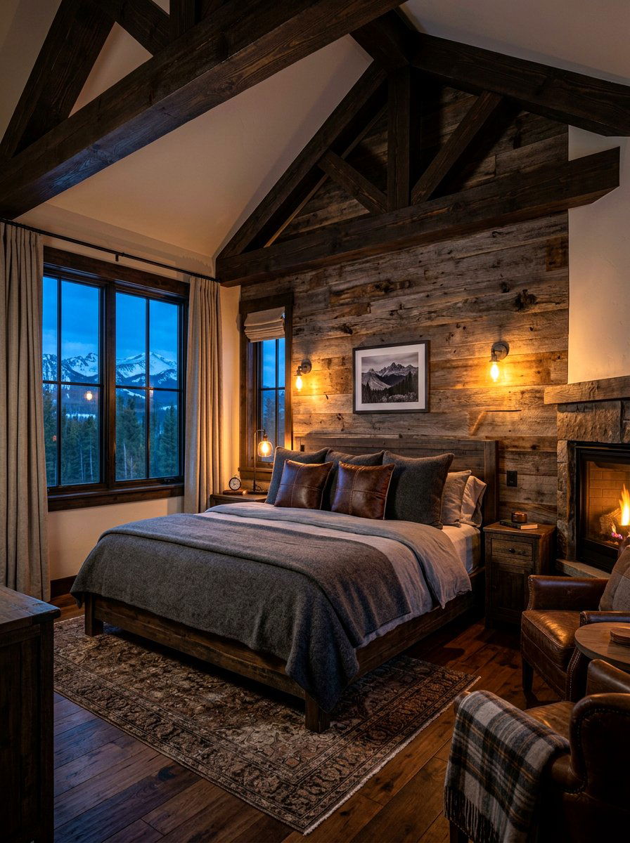 Dark Rustic Bedroom - 30 moody hotel bedroom ideas