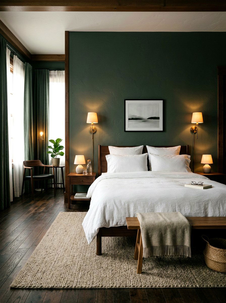 Dark Sage Green Walls - 30 sage green bedroom ideas