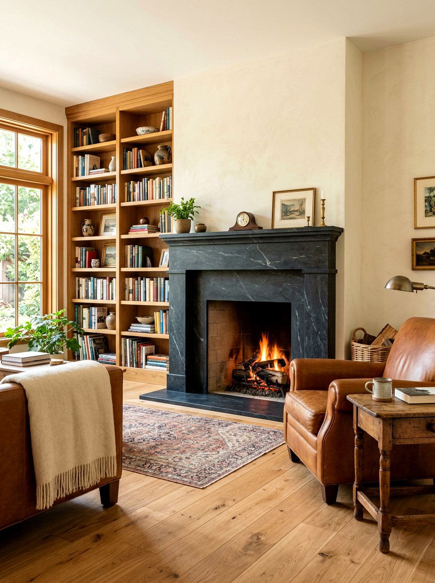 Dark Soapstone Fireplace - 30 modern fireplace surround ideas