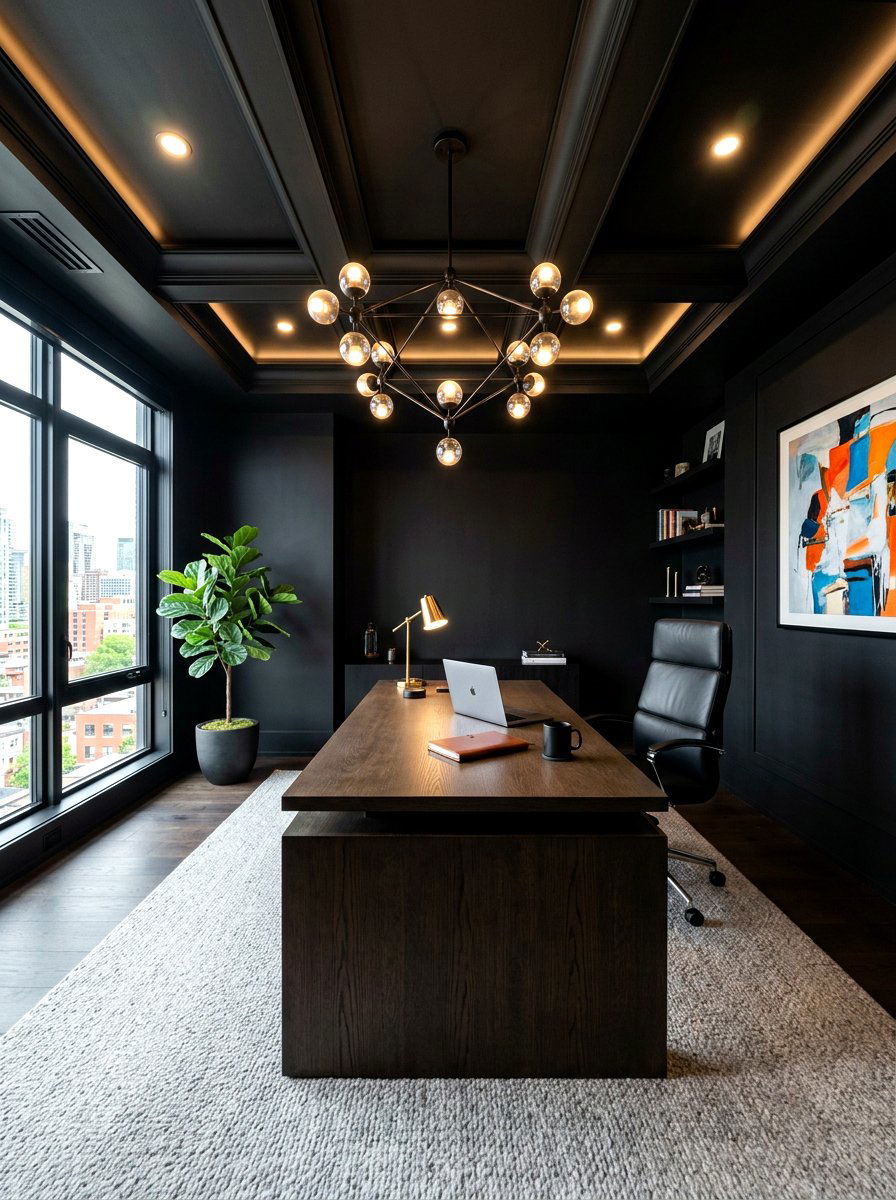 Dark Stone Living Room - 30 moody living room ideas