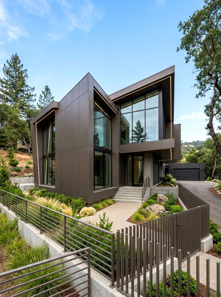 Dark Taupe Contemporary House - 30 taupe exterior ideas