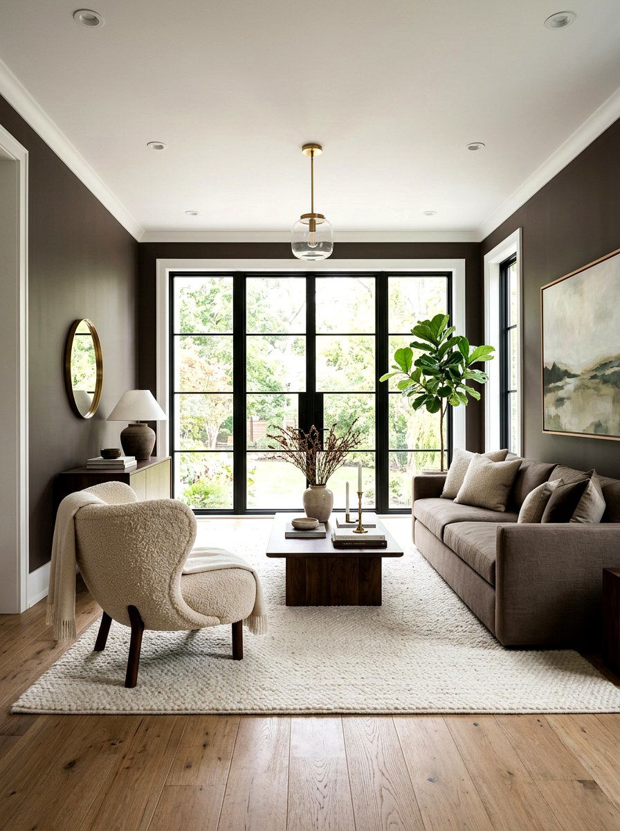 Dark Taupe Walls - 30 dark moody wall ideas
