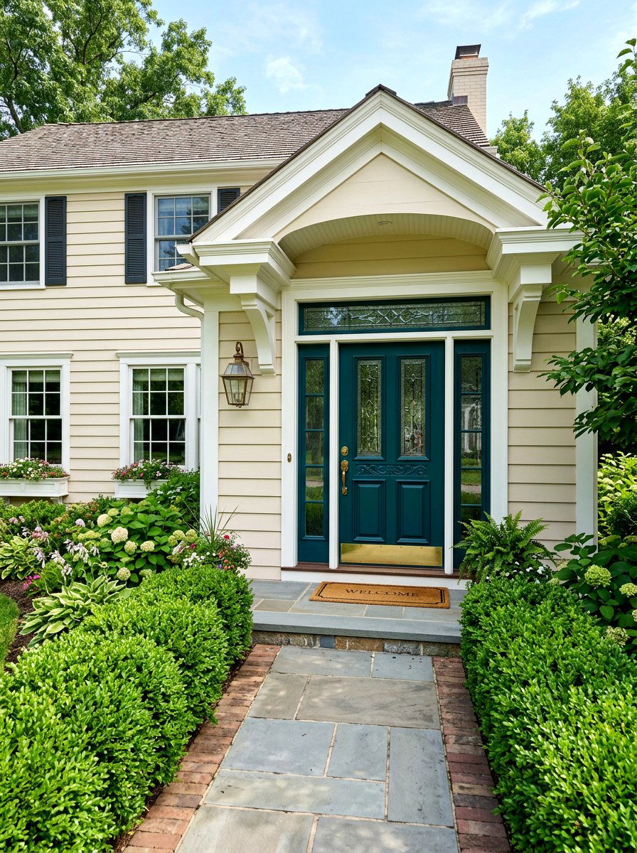 Dark Teal Front Door - 30 front door paint color ideas