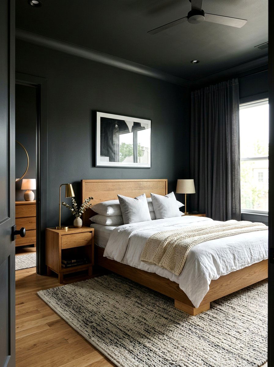 Dark Toned Bedroom - 30 quiet luxury master bedroom ideas