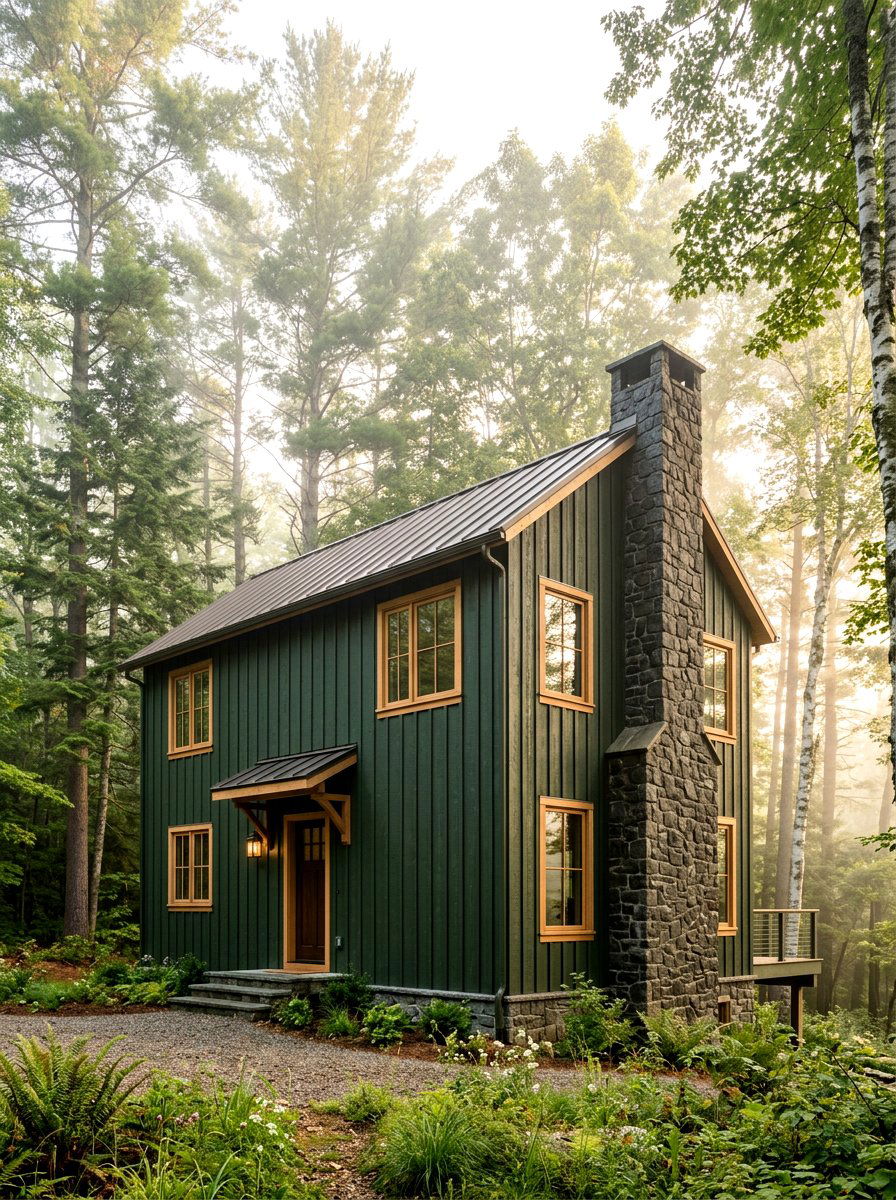 Dark Vertical Siding House - 30 chalet exterior ideas